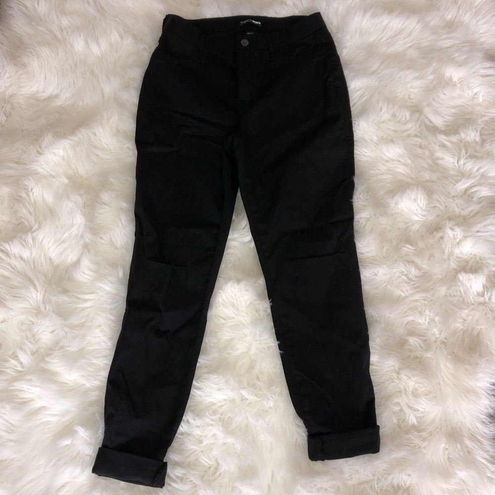 FN black canopy jeans pants